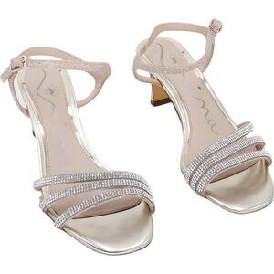 Nina Battany Nude Fantasy Strappy Mid-Heel Dress Sandals US 6M EU 36